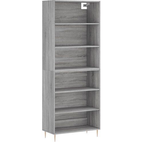  Visoka komoda siva sonome 69,5x32,5x180 cm konstruirano drvo Slike