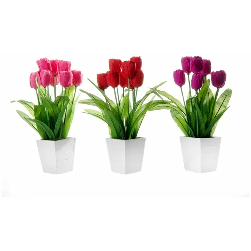 Unimasa Komplet 3 cvetličnih okraskov Casa Selección Tulip