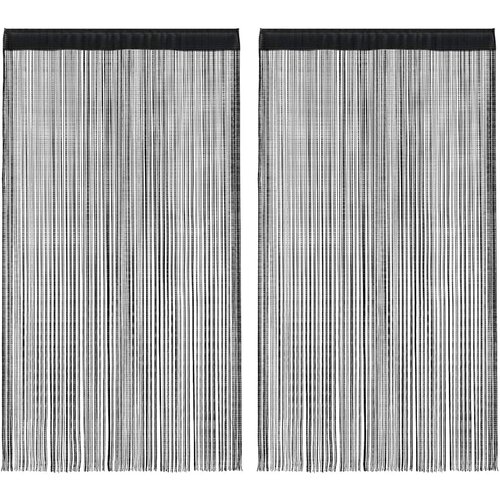 Furnova Zavese iz nitk 2 kosa 100x250 cm črne barve, (21917547) Cene
