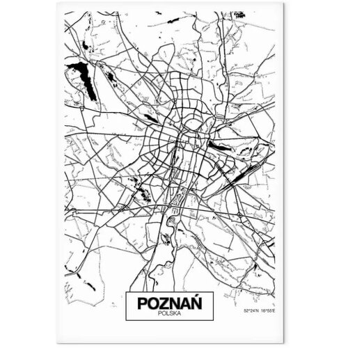  Slika - City Plan: Poznan (1 Part) Vertical 40x60 Premium Print Cene