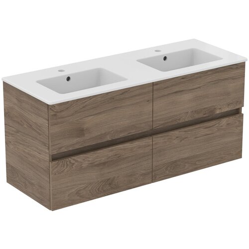 Ideal Standard stenska omarica za pod umivalnik v orehovem dekorju v naravni barvi 120x55 cm eurovit+ Slike