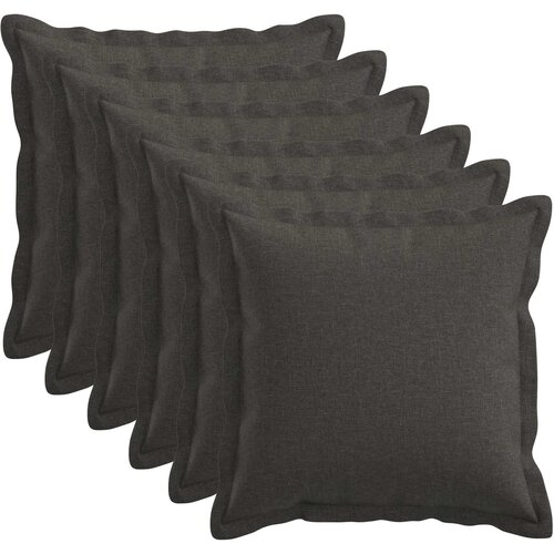  Presvlaka za jastuk 6 pcs HOUTEN Tamnosiva 50 x 50 cm Cijene