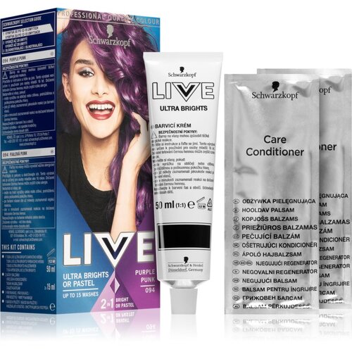 Schwarzkopf LIVE Ultra Brights or Pastel semi permanentna barva za lase odtenek 94 Purple Punk Cene