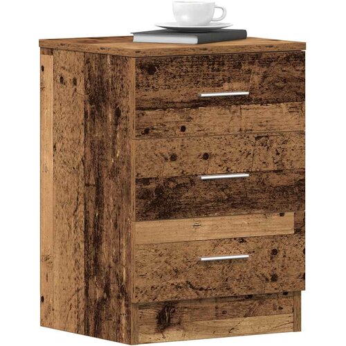 VidaXL Noćni ormarić staro drvo 38x35x55 cm konstruirano drvo Slike