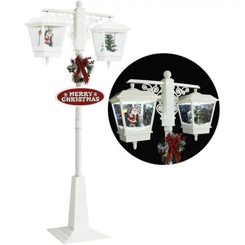  Ulična svjetiljka s Djedom Mrazom bijelo-crvena 81x40x188cm PVC
