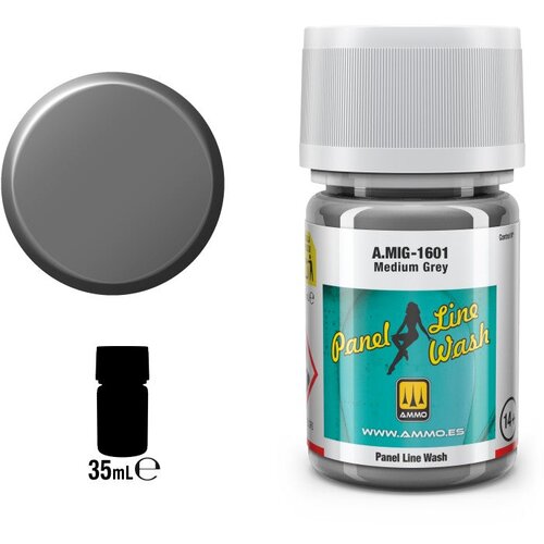 AMMO by MIG Jimenez plw medium grey (panel line wash srednje siva) Cene