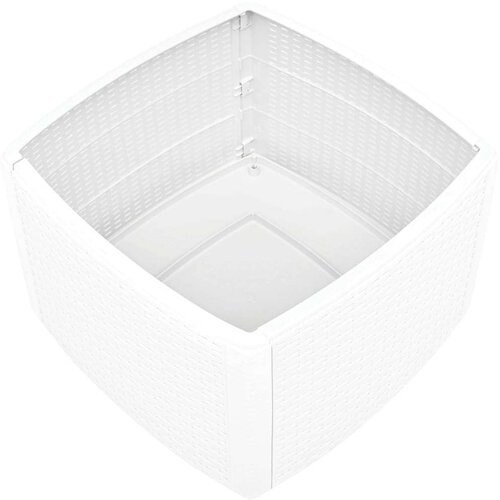 VidaXL Bočni stol bijeli 54 x 54 x 36,5 cm plastični Slike