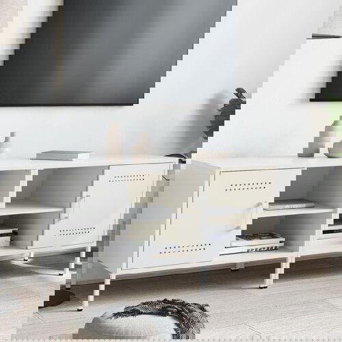 VidaXL TV omarica 2 kosa bela 68x39x50,5 cm jeklo Slike