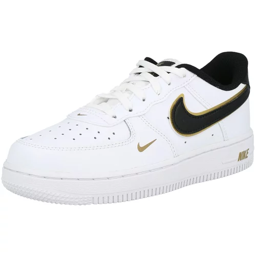 Nike Sportswear Tenisice 'Force 1' zlatna / crna / bijela