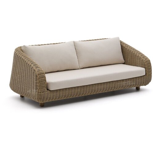 Kave Home Bež/u prirodnoj boji podstavljena vrtna sofa Meria &ndash; Cijene