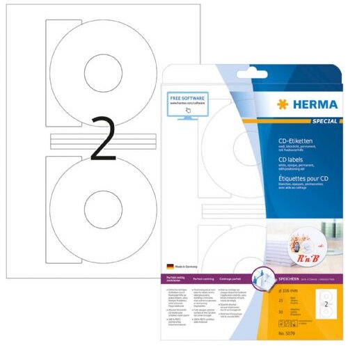 Herma etikete Superprint Special, fi 116 mm, 25/1 Slike