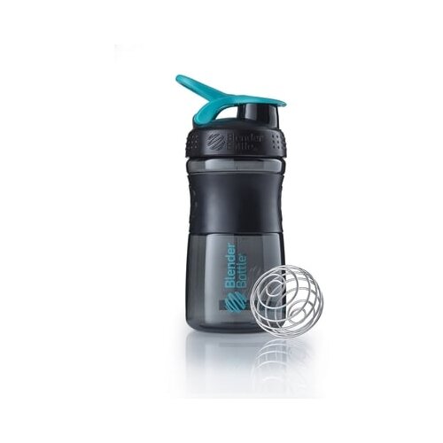 BlenderBottle Sportmixer Fashion Line 590 ml - Black/Teal Slike