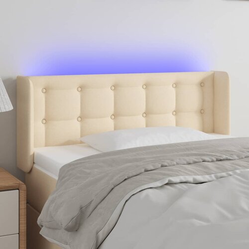  LED uzglavlje krem 103x16x78/88 cm od tkanine Cene