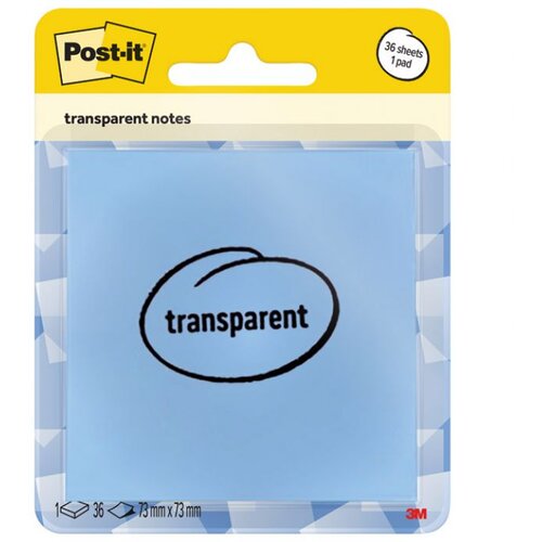 Blok SAMOLJEPLJIV 73X73MM 36L POST-IT 3M. 600-1TRSPB PROZIRNO PLAVI BLISTER Cijene