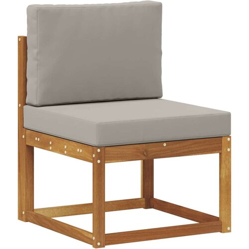  Set vanjskih sofa s jastukom 5 Komad Prirodna i svijetlo siva Slike