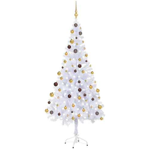 vidaXL umjetno božićno drvce LED s kuglicama 180 cm 620 grana