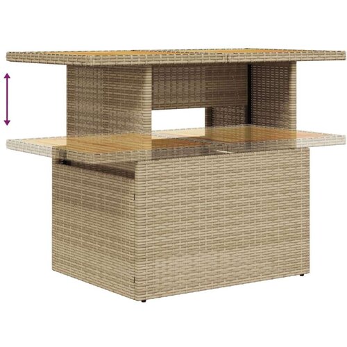 VidaXL 5-dijelni vrtni set sofa s jastucima bež od poliratana Slike