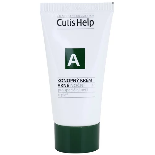 CutisHelp Health Care A - Acne noćna krema od konoplje za problematično lice, akne 30 ml