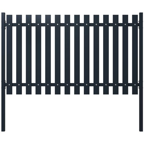 PANEL za ogradu antracit 174,5 x 100 cm čelik obložen prahom Cijene
