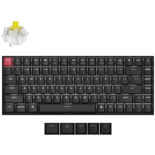 KEYCHRON K2 QMK Brezžična Mehanska Tipkovnica (Version 3) / Bela LED / Banana Switch / US Layout / K2X-A4, (5000129561) Slike