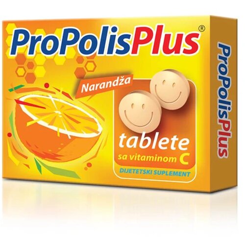 Propolisplus Propolis sa vitaminom C, Ukus narandže, 20 tableta Slike