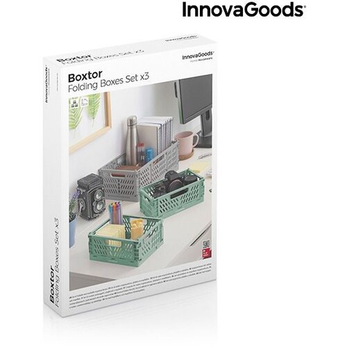 InnovaGoods Set od 3 preklopive i složive kutije za pospremanje Boxtor Slike