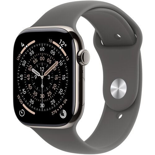 Apple Watch Series 11&nbsp;GPS + Cellular 46mm&nbsp;Natural Titanium Case with Stone Grey Sport Band - S/M, (5000011471) Cene