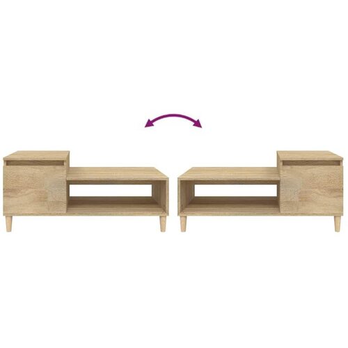  Stolić za kavu boja hrasta 100 x 50 x 45 cm konstruirano drvo Smeđa Slike