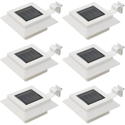 vidaXL Vrtne solarne svjetiljke 6 kom LED kvadratne 12 cm bijele Cijene