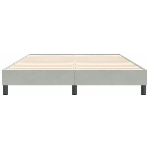 Box Spring krevet bez madraca svijetlo sivi 140x210 cm samt Slike