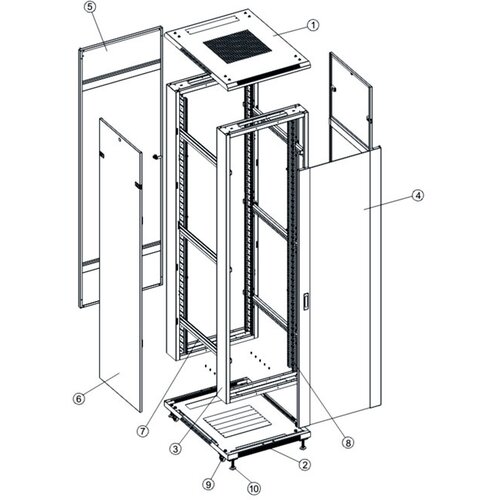Safewell Rack orman KD 19" 42U 800x1000 Cene