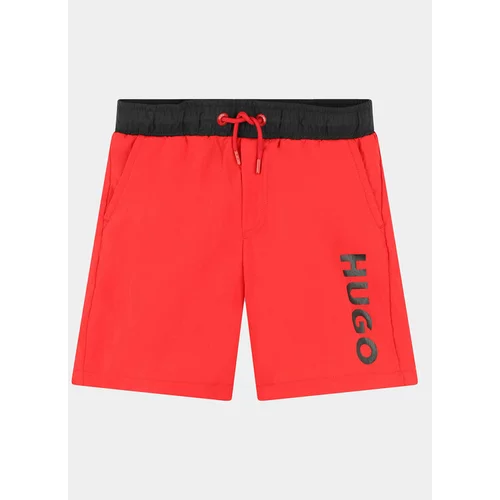 Hugo Kopalne hlače G00002 S Rdeča Regular Fit