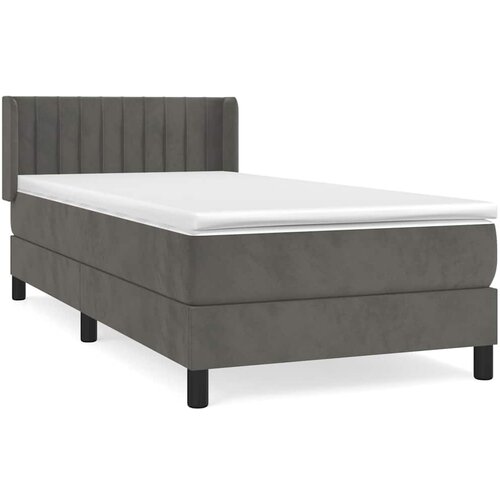 Box spring krevet s madracem tamnosivi 90x190 cm bar&amp;scaron;unasti Slike