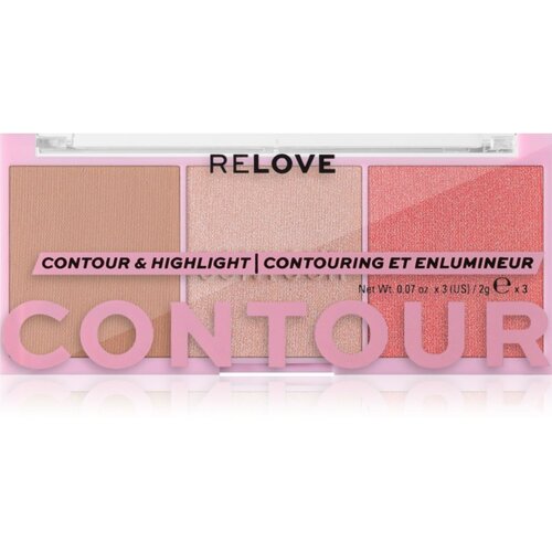 Revolution Relove Colour Play Contour Trio Palette paleta za konture obraza odtenek Sugar 6 g Slike