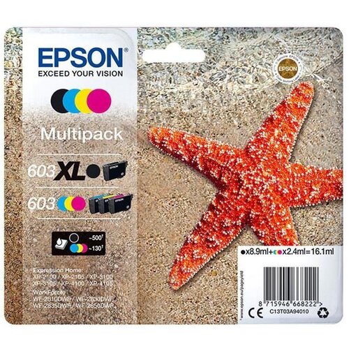 Epson 603 BK XL C/M/Y KARTU&Scaron;A ZA ČRNILO Multipack - C13T03A94020, (21407466) Cene