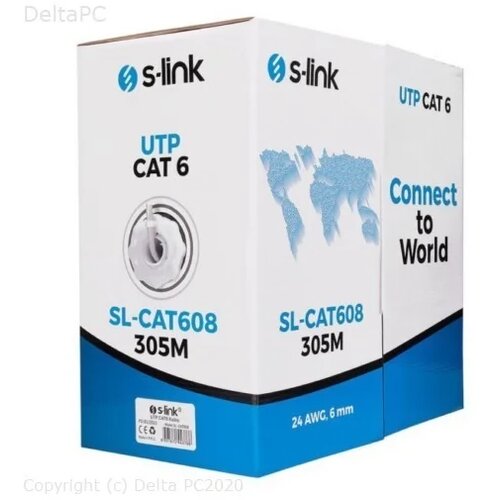 SLINK kabel 305m UTP CAT6 SL-CAT608 sivi Cijene