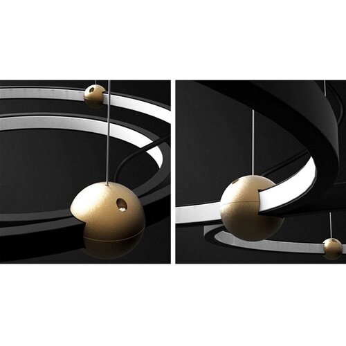 Toolight Black Ring led svjetiljka + daljinski upravljač APP692-30-50 Slike
