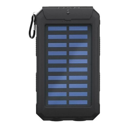 Goobay powerbank 8.0 na sončne celice svetilka 8000 mah črna prenosna baterija Slike