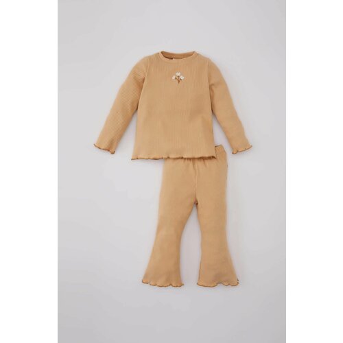 Defacto Baby Girl Floral Camisole T Shirt Leggings 2 Piece Set Slike