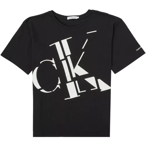 Calvin Klein Jeans majice s kratkimi rokavi BLOCK MONOGRAM LOGO T-SHIRT Črna