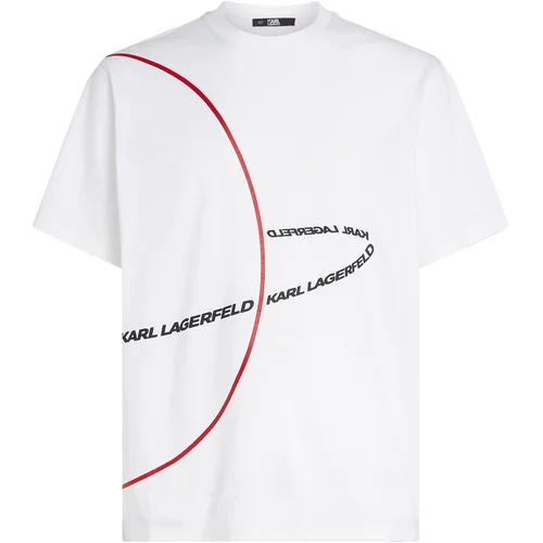 Karl Lagerfeld Majica ' Mars Logo ' rdeča / črna / bela