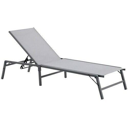 SUNFUN Ležaljka za plažu Maja (186 x 63 x 30,5 cm, Siva, Čelik, S podesivim naslonom za leđa) Cijene