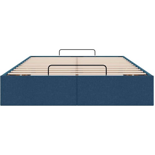 VidaXL Otomanski okvir kreveta bez madraca plavi 120x200 cm od tkanine Slike