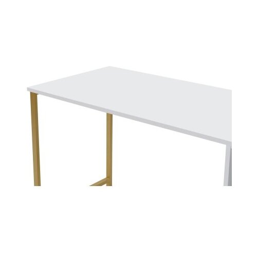 Hanah home Radni sto 240x74x60​cm Bijelo-Zlatni Slike