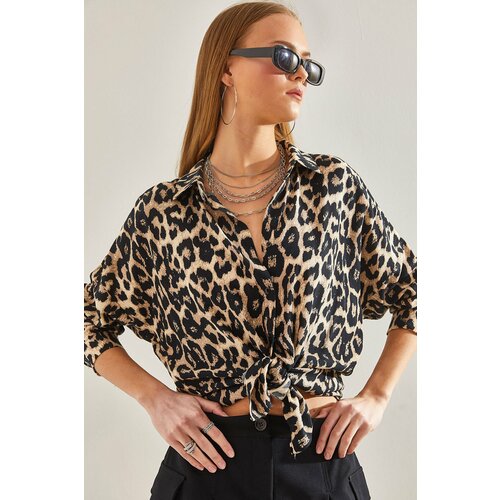 Bianco Lucci Women's Leopard Patterned Shirt Cene
