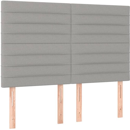  Uzglavlje svijetlosivo 144x5x118/128 cm tkanina Slike
