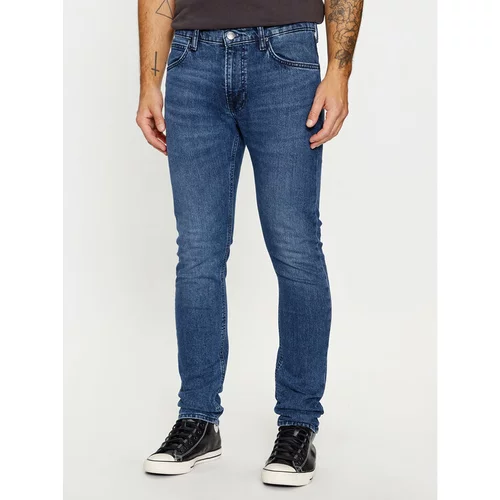 Lee Jeans hlače 112342252 Mornarsko modra Slim Fit