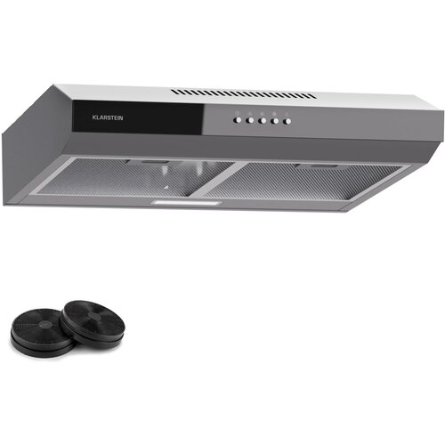 Klarstein Contempo 60, kuhinjska napa, 60 cm, namestitev pod kuhinjsko omarico, 200 m&amp;sup3;/h, LED, akril, nerjaveče jeklo Slike