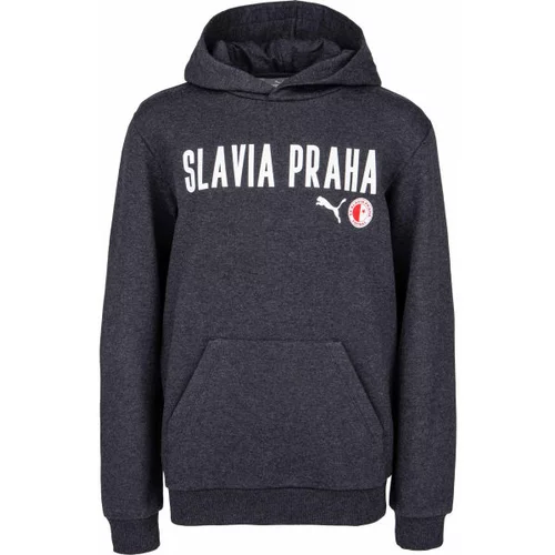 Puma SLAVIA PRAGUE GRAPHIC HOODY JR Dječja majica s kapuljačom, tamno siva, veličina