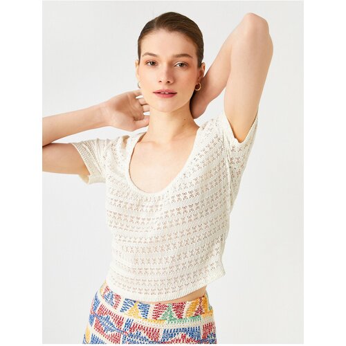 Koton T-Shirt - Ecru - Regular fit Slike